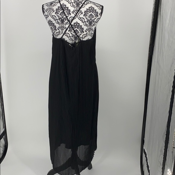 Sam Edelman Womens Pleated Hi-Low Midi Dress black - Picture 9 of 12